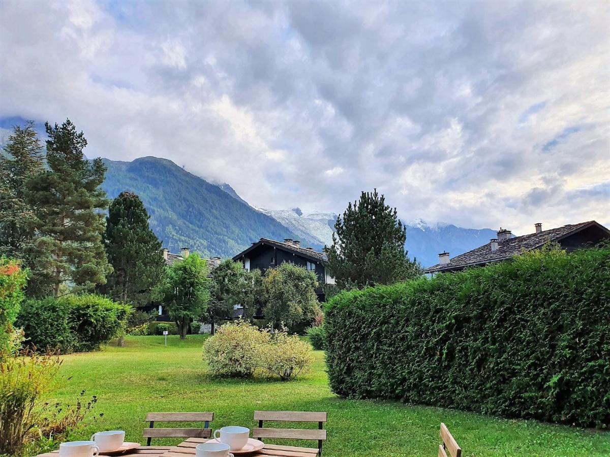 Chamonix Appartement Vue Mont Blanc Avec Jardin Exterior photo