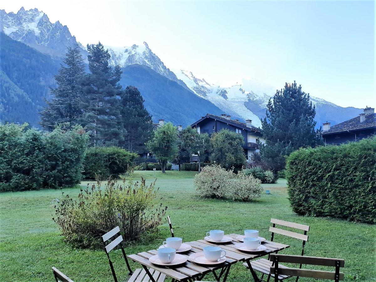 Chamonix Appartement Vue Mont Blanc Avec Jardin Exterior photo