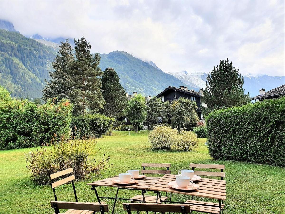 Chamonix Appartement Vue Mont Blanc Avec Jardin Exterior photo
